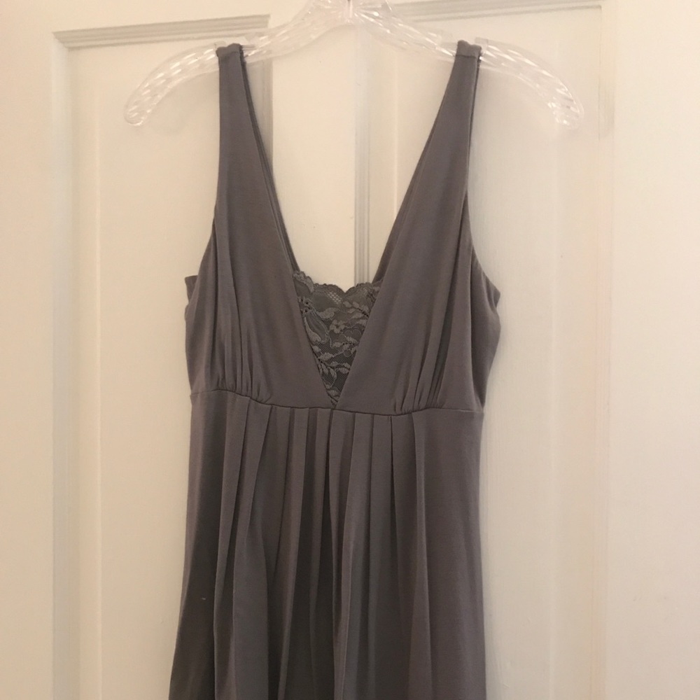 Gray White House Black Market tank top